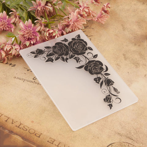 Inlovearts Rose Corner Emboss Folder