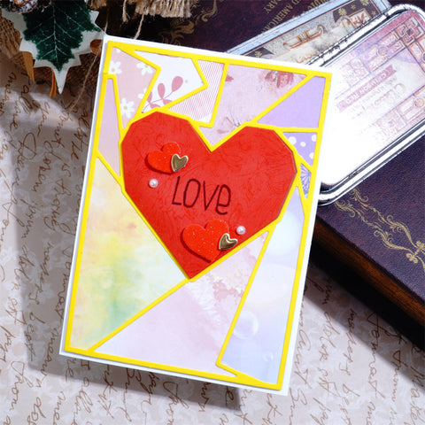 Inlovearts Rotating Heart Background Board Cutting Dies