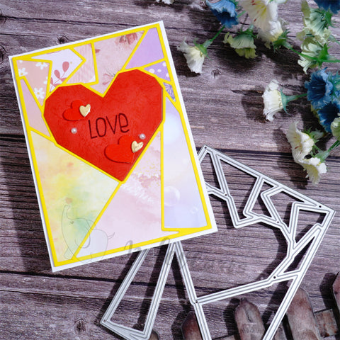 Inlovearts Rotating Heart Background Board Cutting Dies