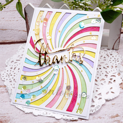 Inlovearts Rotating Line Background Board Cutting Dies