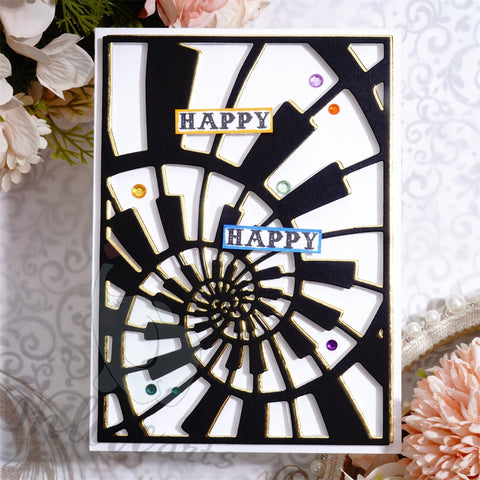 Inlovearts Rotating Piano Background Board Cutting Dies