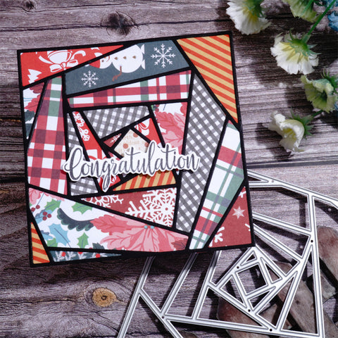 Inlovearts Rotating Square Background Board Cutting Dies