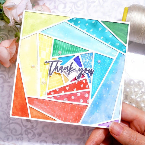 Inlovearts Rotating Square Background Board Cutting Dies