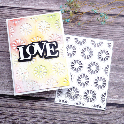 Inlovearts Round Fan Pattern Background Board Cutting Dies