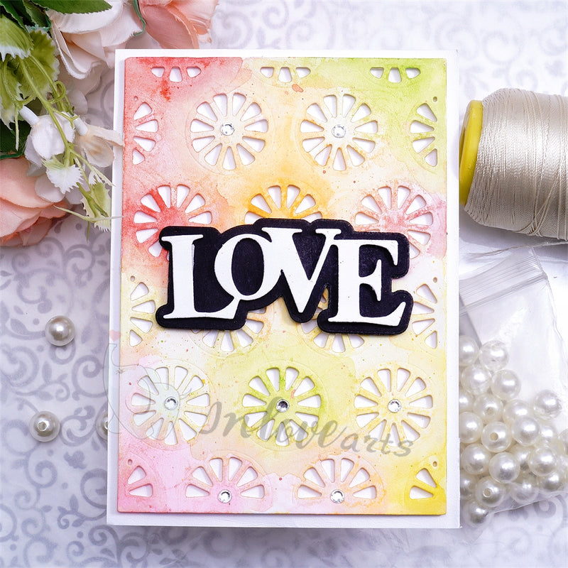 Inlovearts Round Fan Pattern Background Board Cutting Dies