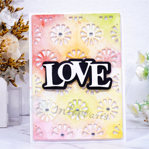 Inlovearts Round Fan Pattern Background Board Cutting Dies