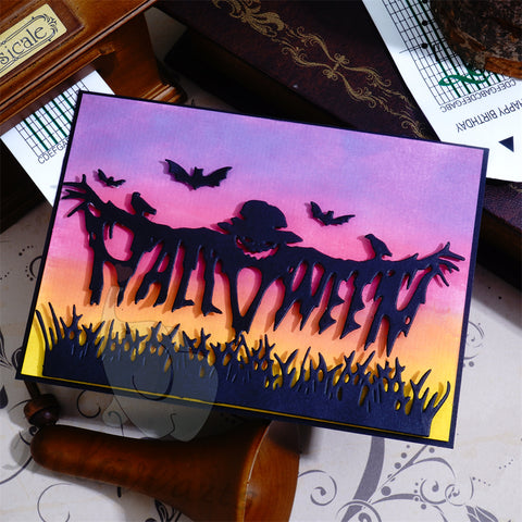 Inlovearts Scarecrow Halloween Word Cutting Dies