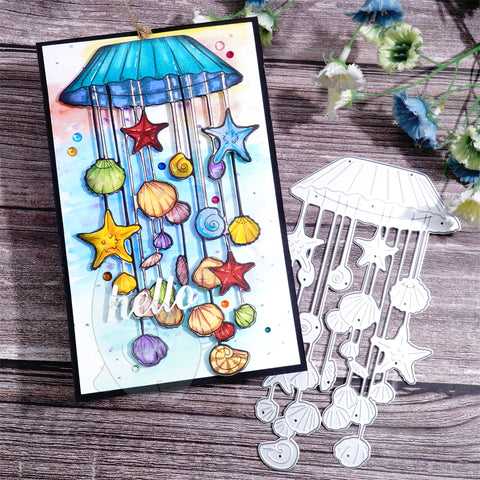 Inlovearts Sea Animals Wind Chime Cutting Dies