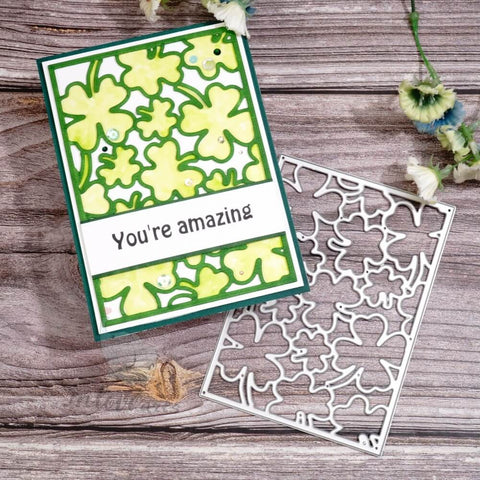 Inlovearts Shamrock Background Board Cutting Dies