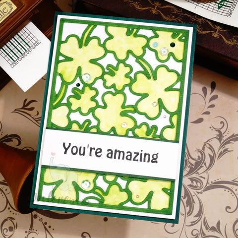 Inlovearts Shamrock Background Board Cutting Dies