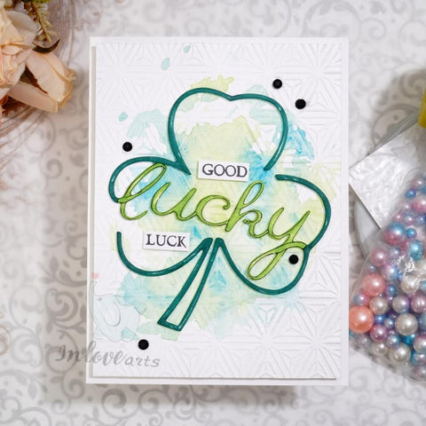 Inlovearts Shamrock and Lucky Word Cutting Dies