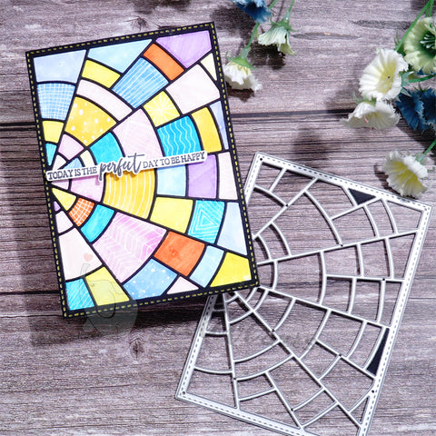 Inlovearts Shattered Pieces Background Board Cutting Dies