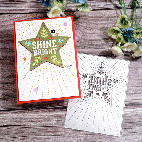 Inlovearts Shining Star Background Board Cutting Dies