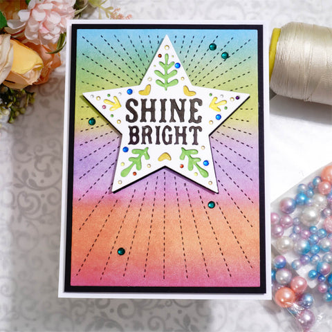 Inlovearts Shining Star Background Board Cutting Dies