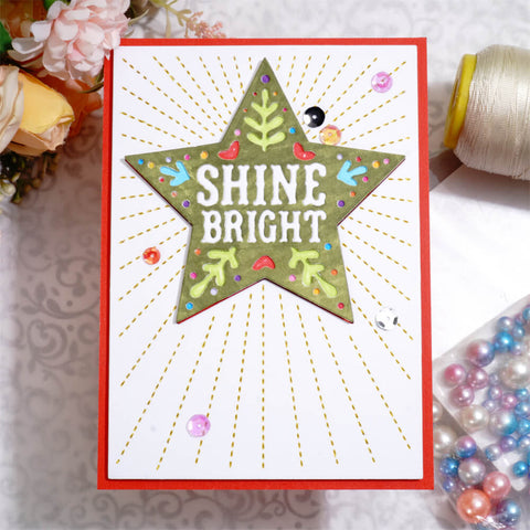 Inlovearts Shining Star Background Board Cutting Dies