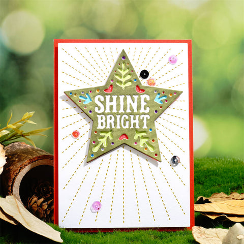 Inlovearts Shining Star Background Board Cutting Dies