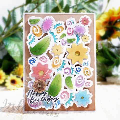 Inlovearts Simple Flowers Border Cutting Dies
