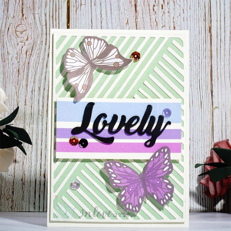 Inlovearts Slash Background Board Cutting Dies