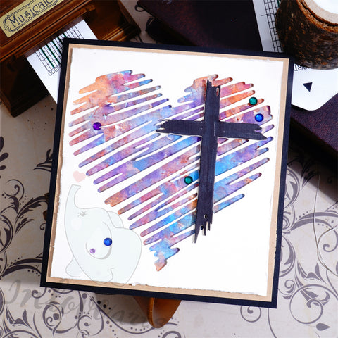 Inlovearts Slash Heart and Cross Cutting Dies