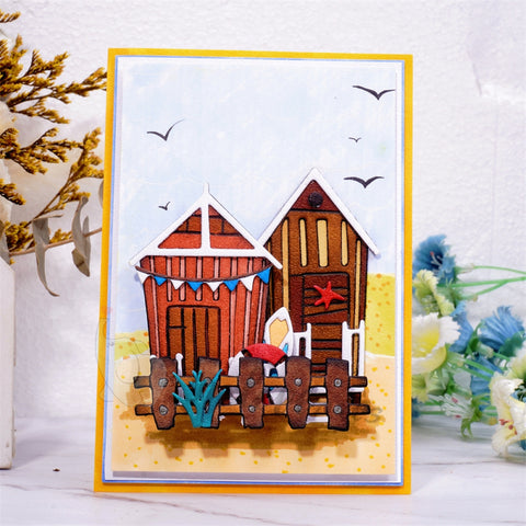 Inlovearts Small Wood House Cutting Dies