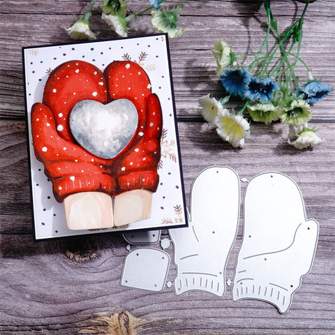 Inlovearts Snow Heart in Hand Cutting Dies