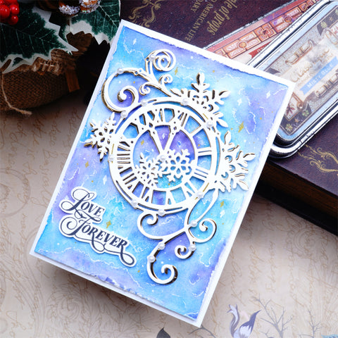 Inlovearts Snowflake Decored Clock Cutting Dies