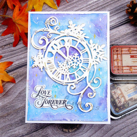 Inlovearts Snowflake Decored Clock Cutting Dies