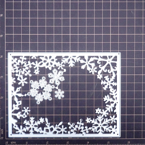 Inlovearts Snowflake Rectangular Frame Cutting Dies
