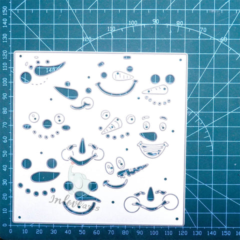 Inlovearts Snowman Expression Background Board Cutting Dies