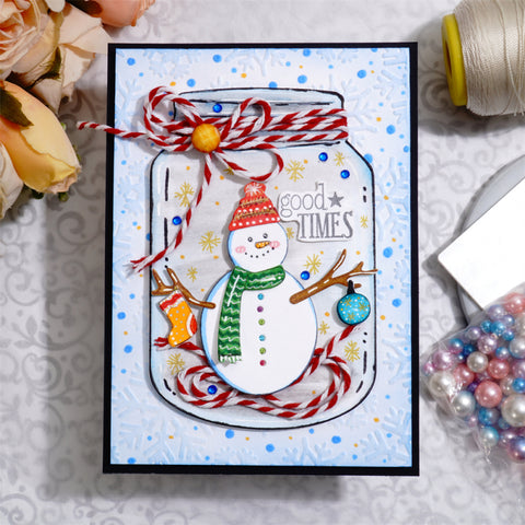 Inlovearts Snowman Glass Bottle Cutting Dies