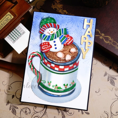 Inlovearts Snowman Latte Cutting Dies