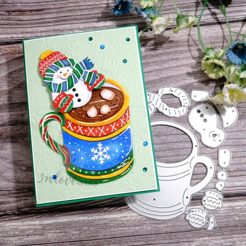 Inlovearts Snowman Latte Cutting Dies