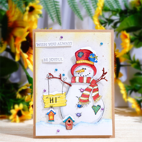 Inlovearts Snowman Says "HI" Cutting Dies