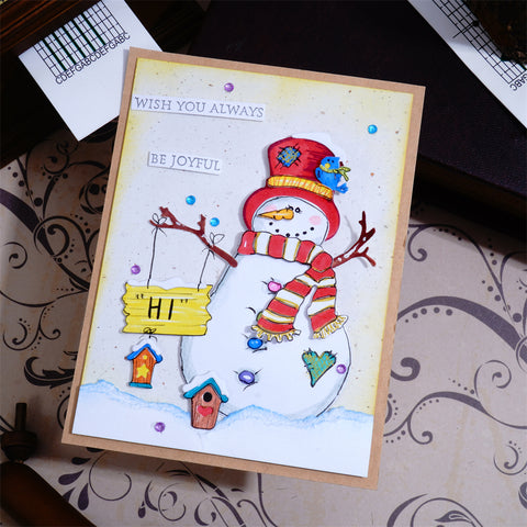 Inlovearts Snowman Says "HI" Cutting Dies