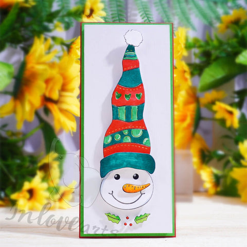 Inlovearts Snowman with Hat Cutting Dies