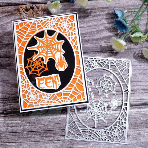 Inlovearts Spider Web Background Board Cutting Dies