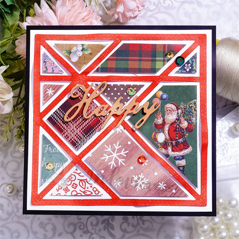 Inlovearts Square Collage Background Board Cutting Dies