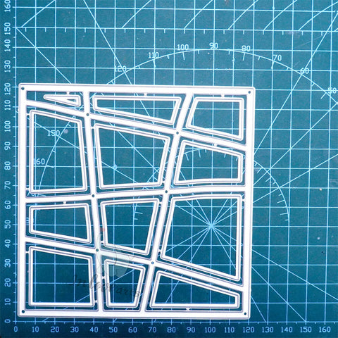 Inlovearts Square Intersecting Lines Background Board Cutting Dies