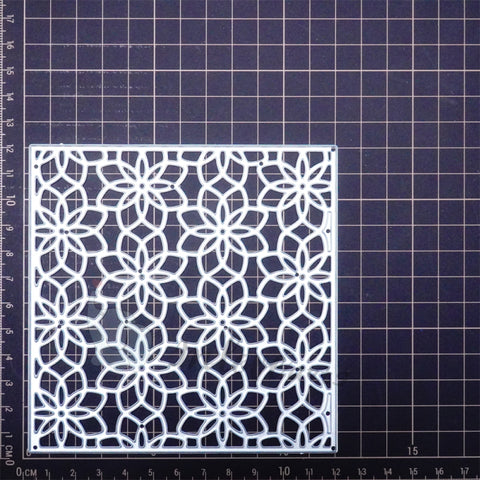 Inlovearts Square Lace Pattern Background Board Cutting Dies