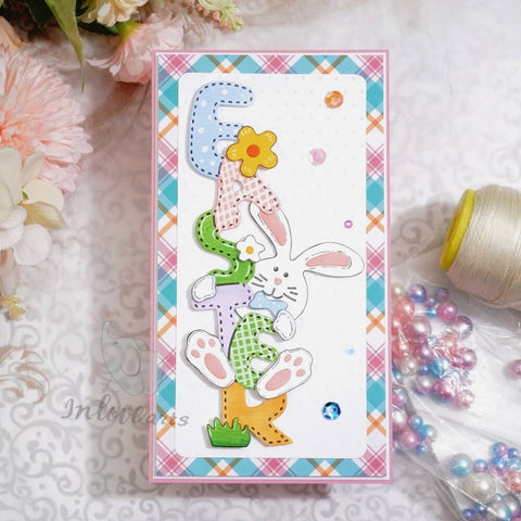 Inlovearts Stacked Easter Word Cutting Dies