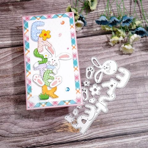 Inlovearts Stacked Easter Word Cutting Dies