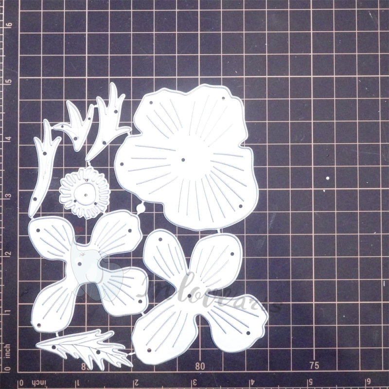 Inlovearts Stacked blooming Flower Cutting Dies