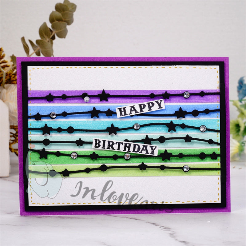 Inlovearts Star Line Background Board Cutting Dies