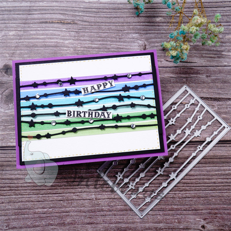 Inlovearts Star Line Background Board Cutting Dies