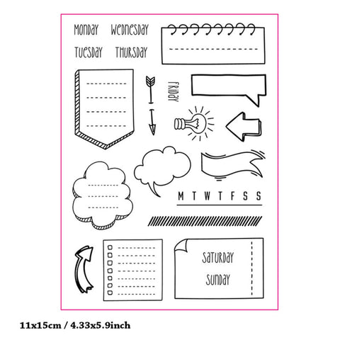 Inlovearts Sticky Note Clear Stamps