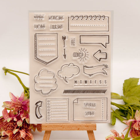 Inlovearts Sticky Note Clear Stamps