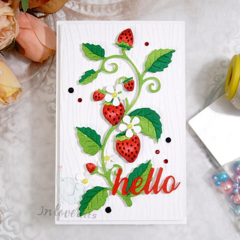 Inlovearts Strawberry Vines Cutting Dies