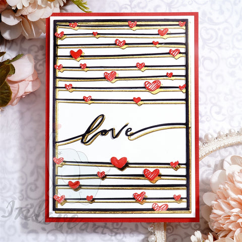 Inlovearts Strings of Love Background Board Cutting Dies