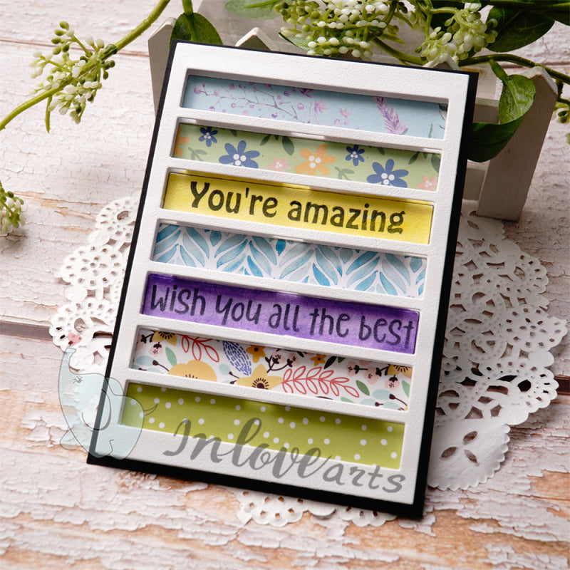 Inlovearts Stripe Background Board Cutting Dies