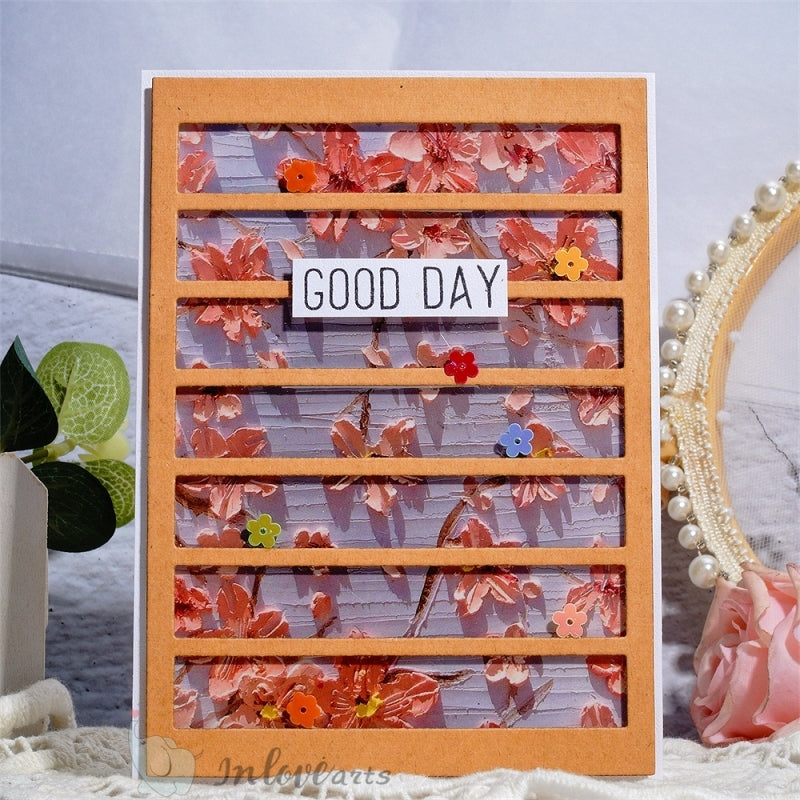 Inlovearts Stripe Background Board Cutting Dies
